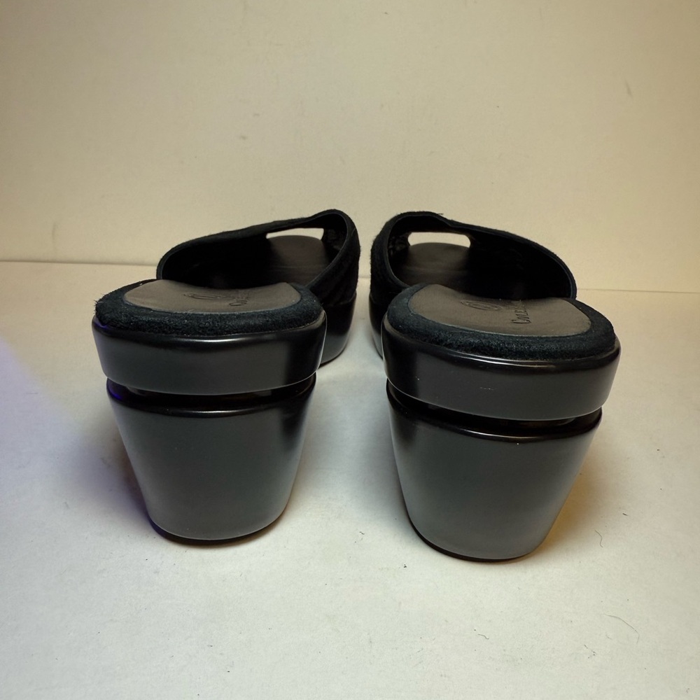 Cole Haan Nike Air Black Wedge Sandals (Heel, Leather Uppers, Round toe) size 8 - Picture 6 of 12